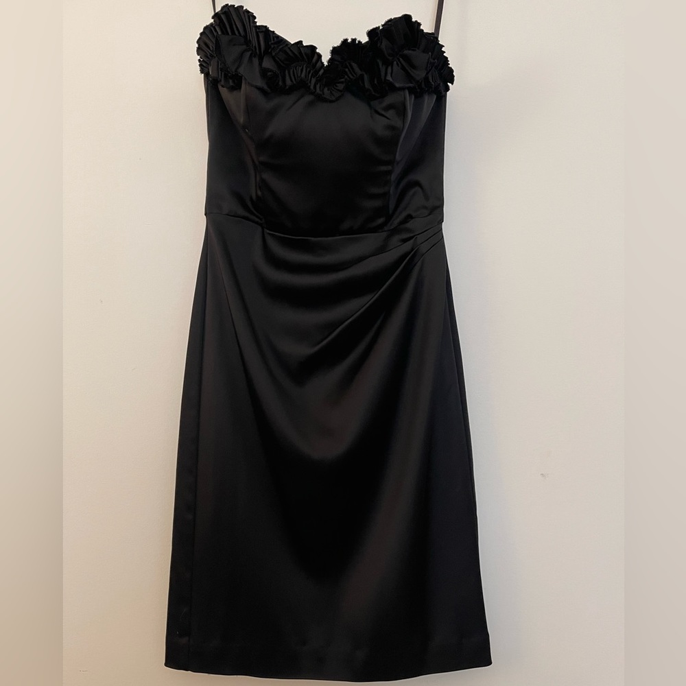 White House Black Market Black Silk Cocktail Dress
